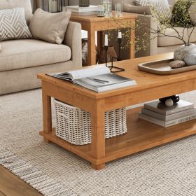 Bridgevine Home 48" Fully Assembled Brown Coffee Table