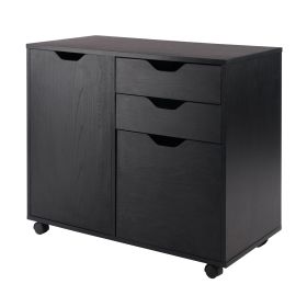 Halifax Wide Storage Cabinet; 2-Drawer; Filing Cabinet; Black