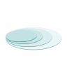 36" Inch Round Tempered Glass Table Top Clear Glass 1/4'' Inch Thick Round Polished Edge