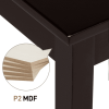 Small Rectangular Wood End Table, Dark Coffee Finish