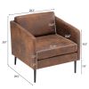 FCH Hydrogen Bomb Iron Legs Wooden Frame 74*71*74cm Bronzing Cloth Indoor Chair Orange