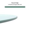 36" Inch Round Tempered Glass Table Top Clear Glass 1/4'' Inch Thick Round Polished Edge
