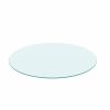 36" Inch Round Tempered Glass Table Top Clear Glass 1/4'' Inch Thick Round Polished Edge