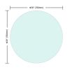 30" Inch Round Tempered Glass Table Top Clear Glass 1/4" Inch Thick Round Polished Edge