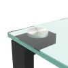 Glass two layer tea table;  small round table;  bedroom corner table;  living room white side table