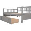 Full Size Daybed Wood Bed with Two Drawers