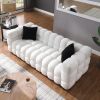 84.3 length ,35.83" deepth ,human body structure for USA people, marshmallow sofa,boucle sofa ,White color,3 seater