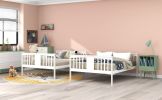 Full over Full Bunk Bed with Ladder for Bedroom;  Guest Room Furniture