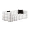 84.3 length ,35.83" deepth ,human body structure for USA people, marshmallow sofa,boucle sofa ,White color,3 seater
