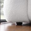 84.3 length ,35.83" deepth ,human body structure for USA people, marshmallow sofa,boucle sofa ,White color,3 seater