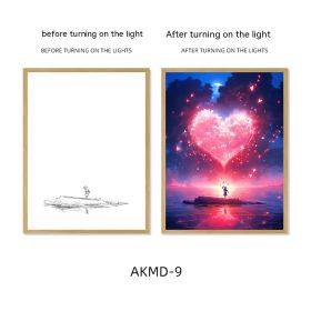 Couple Watch Fireworks Healing Lighting Painting Small Night Lamp Pendulum Painting (Option: AKMD9-Large Style 4)