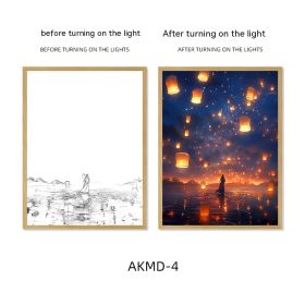Couple Watch Fireworks Healing Lighting Painting Small Night Lamp Pendulum Painting (Option: AKMD 10-Large Style 4)
