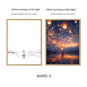 Couple Watch Fireworks Healing Lighting Painting Small Night Lamp Pendulum Painting (Option: AKMD3-Large Style 4)