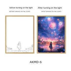 Couple Watch Fireworks Healing Lighting Painting Small Night Lamp Pendulum Painting (Option: AKMD6-Large Style 4)