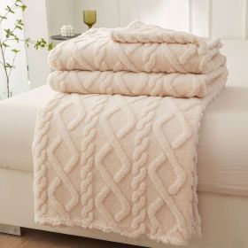 Four Seasons Air Conditioning Sofa Blanket (Option: Ivory White-120x200cm Bare Blanket)