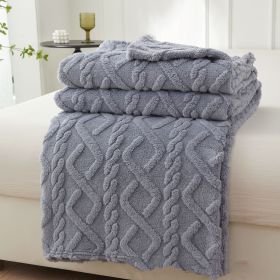 Four Seasons Air Conditioning Sofa Blanket (Option: Gray Blue-150x200cm Bare Blanket)